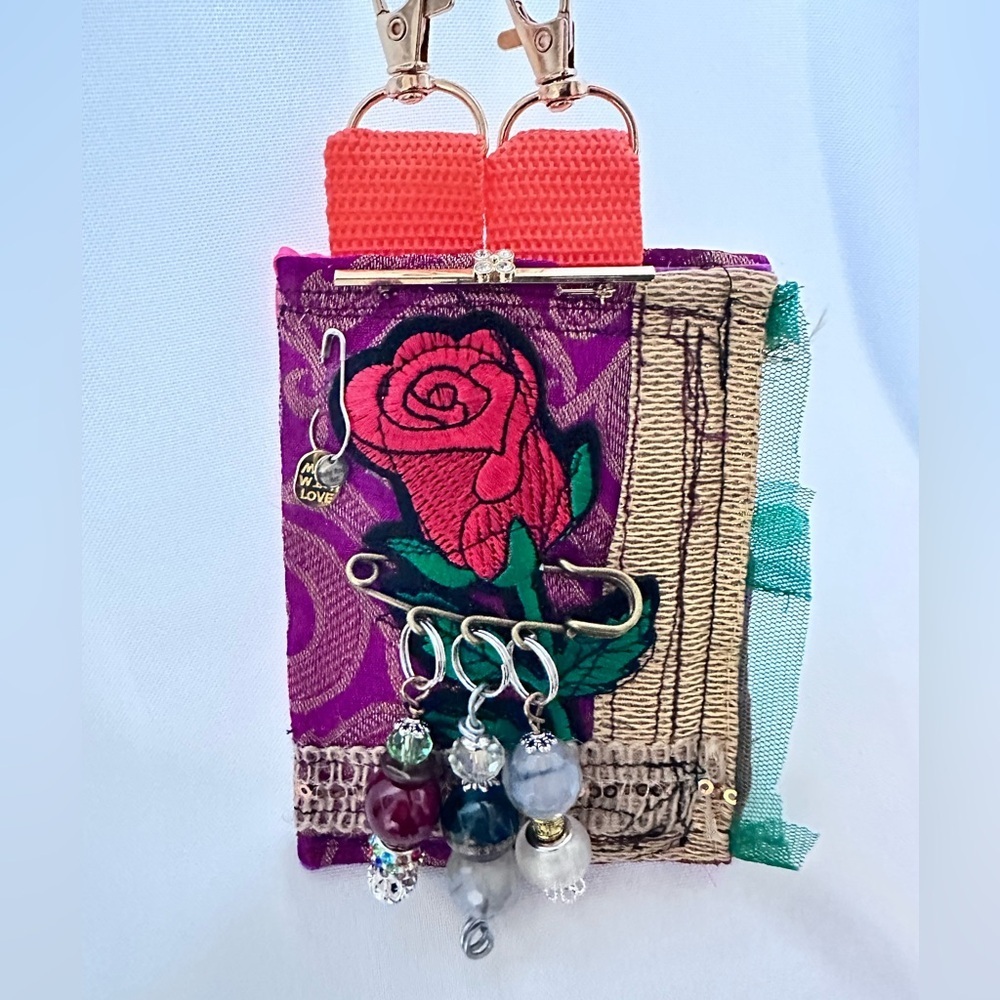 RUBYRUDI Necklace Purse, Hand Crafted, Amulet Wallet Pouch Artisan OOAK Signed
